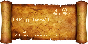 Lőwy Marcell névjegykártya